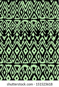 seamless vector ornament on black background, native-american style