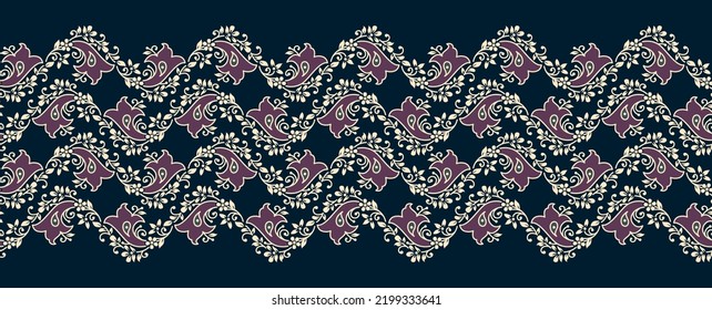 Seamless vector ornamental border design