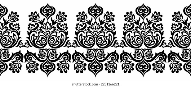 Seamless vector ornamental border design