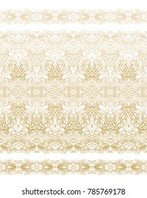 Seamless vector ornamental border on white background