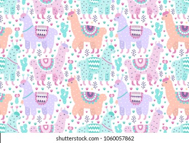 Seamless vector ornamental fashion design pattern. Cute animalistic, floristic hand drawn doodle graphic trendy background for textile print, wallpaper, wrapping paper. EPS 10 colorful illustration 