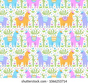 Seamless vector ornamental fashion design pattern. Cute animalistic, floristic hand drawn doodle graphic trendy background for textile print, wallpaper, wrapping paper. EPS 10 colorful illustration 
