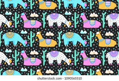 Seamless vector ornamental fashion design pattern. Cute animalistic, floristic hand drawn doodle graphic trendy background for textile print, wallpaper, wrapping paper. EPS 10 colorful illustration 