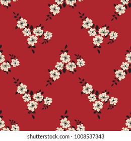 Seamless vector ornamental floral pattern. Background for printing on paper, wallpaper, covers, textiles, fabrics, for decoration, decoupage, scrapbooking and other