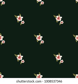Seamless vector ornamental floral pattern. Background for printing on paper, wallpaper, covers, textiles, fabrics, for decoration, decoupage, scrapbooking and other