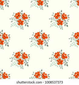 Seamless vector ornamental floral pattern. Background for printing on paper, wallpaper, covers, textiles, fabrics, for decoration, decoupage, scrapbooking and other