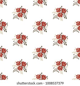 Seamless vector ornamental floral pattern. Background for printing on paper, wallpaper, covers, textiles, fabrics, for decoration, decoupage, scrapbooking and other