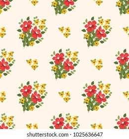 Seamless vector ornamental floral pattern. Background for printing on paper, wallpaper, covers, textiles, fabrics, for decoration, decoupage, scrapbooking and other