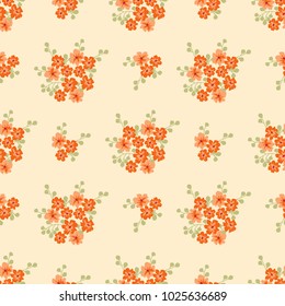 Seamless vector ornamental floral pattern. Background for printing on paper, wallpaper, covers, textiles, fabrics, for decoration, decoupage, scrapbooking and other