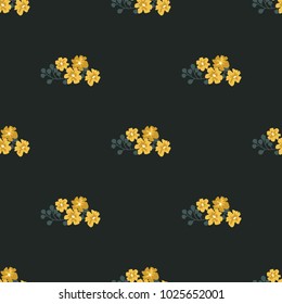 Seamless vector ornamental floral pattern. Background for printing on paper, wallpaper, covers, textiles, fabrics, for decoration, decoupage, scrapbooking and other
