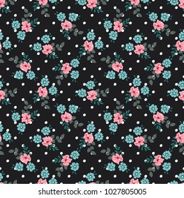 Seamless vector ornamental floral pattern. Background for printing on paper, wallpaper, covers, textiles, fabrics, for decoration, decoupage, scrapbooking and other
