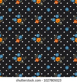 Seamless vector ornamental floral pattern. Background for printing on paper, wallpaper, covers, textiles, fabrics, for decoration, decoupage, scrapbooking and other
