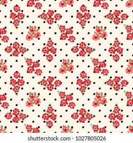 Seamless vector ornamental floral pattern. Background for printing on paper, wallpaper, covers, textiles, fabrics, for decoration, decoupage, scrapbooking and other

