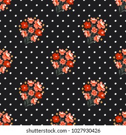 Seamless vector ornamental floral pattern. Background for printing on paper, wallpaper, covers, textiles, fabrics, for decoration, decoupage, scrapbooking and other