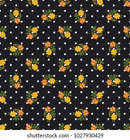 Seamless vector ornamental floral pattern. Background for printing on paper, wallpaper, covers, textiles, fabrics, for decoration, decoupage, scrapbooking and other