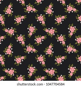 Seamless vector ornamental floral pattern. Background for printing on paper, wallpaper, covers, textiles, fabrics, for decoration, decoupage, scrapbooking and other