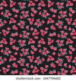 Nahtlose Vektorgrafik mit Blumenmustern. Hintergrund für den Druck auf Papier, Tapeten, Cover, Textilien, Stoffe für Deko-, Deco-, Scrapbooking und andere