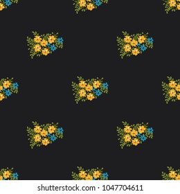 Seamless vector ornamental floral pattern. Background for printing on paper, wallpaper, covers, textiles, fabrics, for decoration, decoupage, scrapbooking and other
