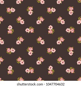 Seamless vector ornamental floral pattern. Background for printing on paper, wallpaper, covers, textiles, fabrics, for decoration, decoupage, scrapbooking and other