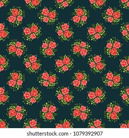 Seamless vector ornamental floral pattern. Background for printing on paper, wallpaper, covers, textiles, fabrics, for decoration, decoupage, scrapbooking and other