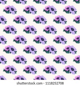 Seamless vector ornamental floral pattern. Background for printing on paper, wallpaper, covers, textiles, fabrics, for decoration, decoupage, scrapbooking and other