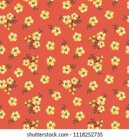 Seamless vector ornamental floral pattern. Background for printing on paper, wallpaper, covers, textiles, fabrics, for decoration, decoupage, scrapbooking and other