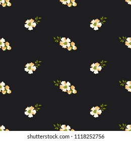 Seamless vector ornamental floral pattern. Background for printing on paper, wallpaper, covers, textiles, fabrics, for decoration, decoupage, scrapbooking and other