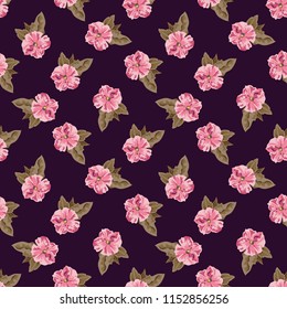 Seamless vector ornamental floral pattern. Background for printing on paper, wallpaper, covers, textiles, fabrics, for decoration, decoupage, scrapbooking and other
