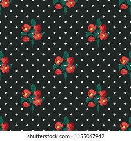 Seamless vector ornamental floral pattern. Background for printing on paper, wallpaper, covers, textiles, fabrics, for decoration, decoupage, scrapbooking and other