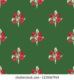 Seamless vector ornamental floral pattern. Background for printing on paper, wallpaper, covers, textiles, fabrics, for decoration, decoupage, scrapbooking and other