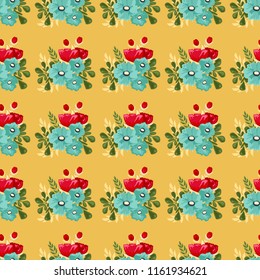 Seamless vector ornamental floral pattern. Background for printing on paper, wallpaper, covers, textiles, fabrics, for decoration, decoupage, scrapbooking and other