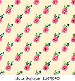Seamless vector ornamental floral pattern. Background for printing on paper, wallpaper, covers, textiles, fabrics, for decoration, decoupage, scrapbooking and other