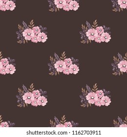 Seamless vector ornamental floral pattern. Background for printing on paper, wallpaper, covers, textiles, fabrics, for decoration, decoupage, scrapbooking and other