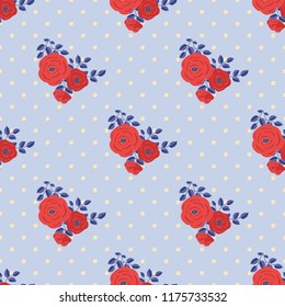 Seamless vector ornamental floral pattern. Background for printing on paper, wallpaper, covers, textiles, fabrics, for decoration, decoupage, scrapbooking and other
