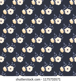 Seamless vector ornamental floral pattern. Background for printing on paper, wallpaper, covers, textiles, fabrics, for decoration, decoupage, scrapbooking and other