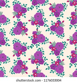 Seamless vector ornamental floral pattern. Background for printing on paper, wallpaper, covers, textiles, fabrics, for decoration, decoupage, scrapbooking and other