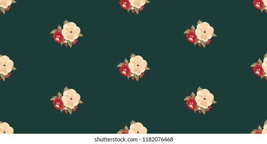 Seamless vector ornamental floral pattern. Background for printing on paper, wallpaper, covers, textiles, fabrics, for decoration, decoupage, scrapbooking and other