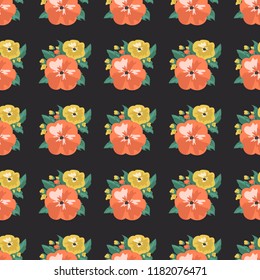Seamless vector ornamental floral pattern. Background for printing on paper, wallpaper, covers, textiles, fabrics, for decoration, decoupage, scrapbooking and other