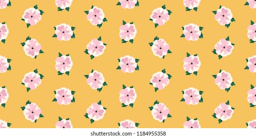Seamless vector ornamental floral pattern. Background for printing on paper, wallpaper, covers, textiles, fabrics, for decoration, decoupage, scrapbooking and other