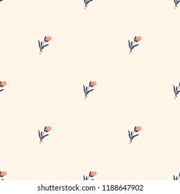 Seamless vector ornamental floral pattern. Background for printing on paper, wallpaper, covers, textiles, fabrics, for decoration, decoupage, scrapbooking and other
