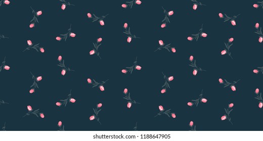 Seamless vector ornamental floral pattern. Background for printing on paper, wallpaper, covers, textiles, fabrics, for decoration, decoupage, scrapbooking and other