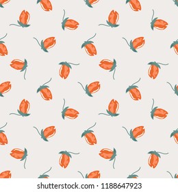 Seamless vector ornamental floral pattern. Background for printing on paper, wallpaper, covers, textiles, fabrics, for decoration, decoupage, scrapbooking and other