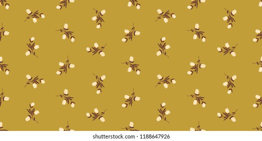 Seamless vector ornamental floral pattern. Background for printing on paper, wallpaper, covers, textiles, fabrics, for decoration, decoupage, scrapbooking and other