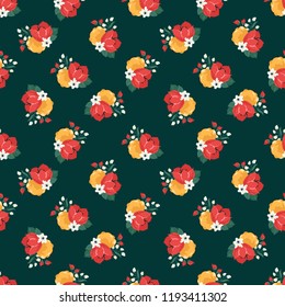 Seamless vector ornamental floral pattern. Background for printing on paper, wallpaper, covers, textiles, fabrics, for decoration, decoupage, scrapbooking and other