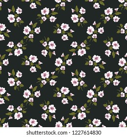 Seamless vector ornamental floral pattern. Background for printing on paper, wallpaper, covers, textiles, fabrics, for decoration, decoupage, scrapbooking and other