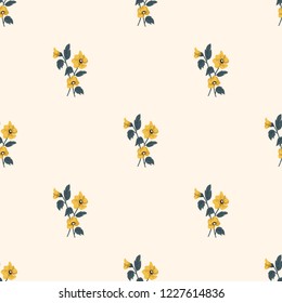 Seamless vector ornamental floral pattern. Background for printing on paper, wallpaper, covers, textiles, fabrics, for decoration, decoupage, scrapbooking and other