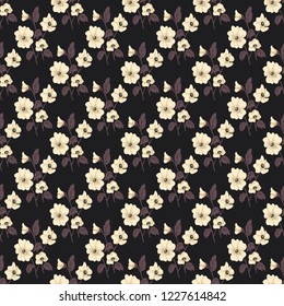 Seamless vector ornamental floral pattern. Background for printing on paper, wallpaper, covers, textiles, fabrics, for decoration, decoupage, scrapbooking and other
