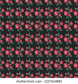 Seamless vector ornamental floral pattern. Background for printing on paper, wallpaper, covers, textiles, fabrics, for decoration, decoupage, scrapbooking and other