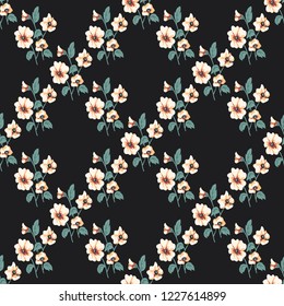 Seamless vector ornamental floral pattern. Background for printing on paper, wallpaper, covers, textiles, fabrics, for decoration, decoupage, scrapbooking and other