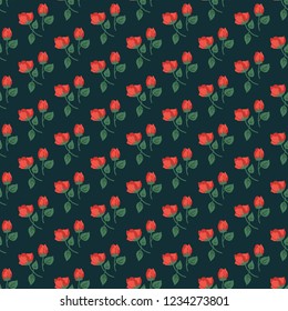 Seamless vector ornamental floral pattern. Background for printing on paper, wallpaper, covers, textiles, fabrics, for decoration, decoupage, scrapbooking and other